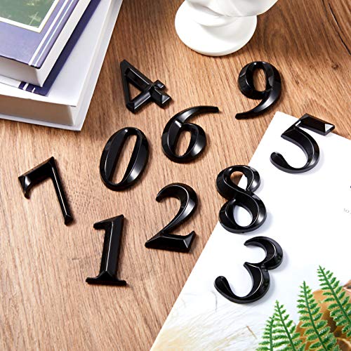 3D Mailbox Numbers 0-9 Self-Adhesive 2 Inch Address Number Stickers Door House Numbers Style Street Mailbox Sign For Apartment Home Office (Black,10 Pieces) #TOP1