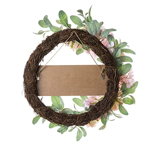 Glitzhome 22 Inch D Mother'S Day Floral Wreath Door Wreath Sign Artificial Flower Wreath For Mom Party Birthday Gift Outdoor Indoor Wall Decor thumb #4