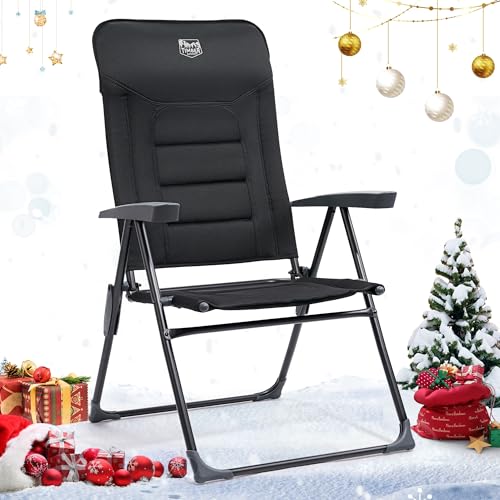 TIMBER RIDGE Gartenstuhl Hochlehner Verstellbar 7-Fach Alu Klappstuhl...