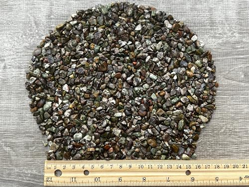Image of GAF TREASURES 2 oz Lot Natural Semi Tumbled Rhyolite Gemstone Chips, Crushed Mini Rhyolite Crystals, Undrilled Crystal Chips (Rhyolite)