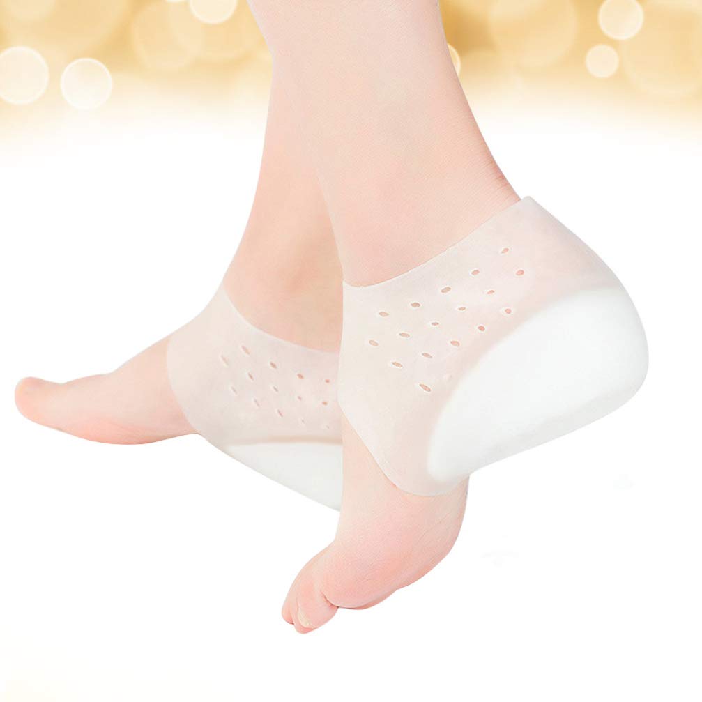 HEALLILY Height Increase Heels Sleeves Invisible Silicone Gel Heel Cushion Heel Cups For Plantar Fasciitis Inserts Pads 33-39Yards (2. 5cm) 3