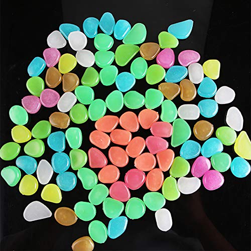 Preisvergleich Produktbild Bunt Leuchtsteine Künstliche Kieselsteine, Smooce Leuchtende Steine Leuchtsteine Stein Garten Gehweg für Gehwege Outdoor Decor Aquarium Pfad Rasen Garten,Fresh Green