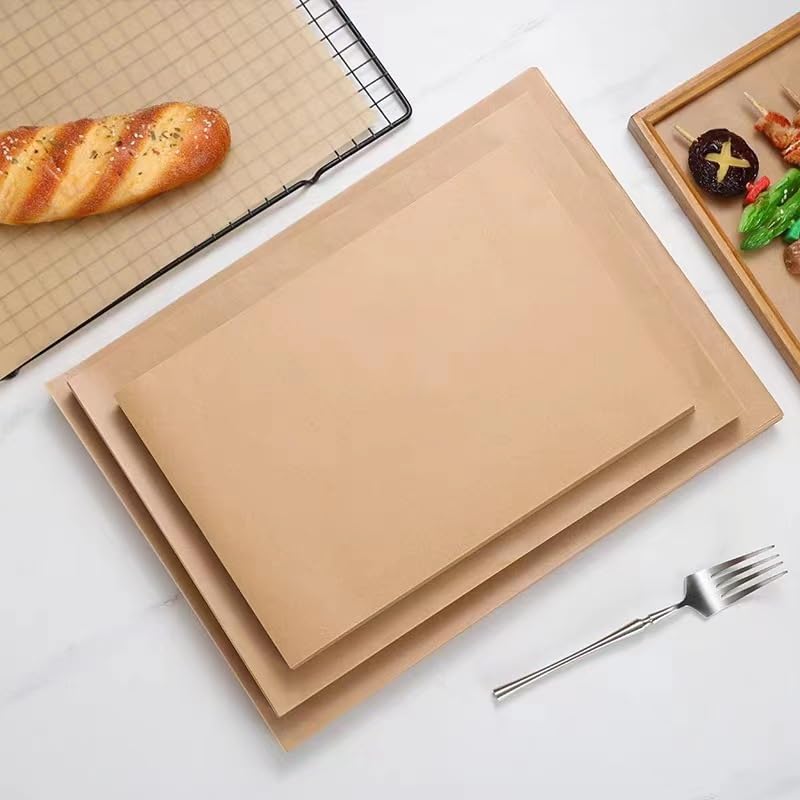 200 Stück 60 x 40 cm fettdichtes Kraft-Wachspapier für Korbeinlagen, Lebensmittel, Sandwich-Geschenkpapier