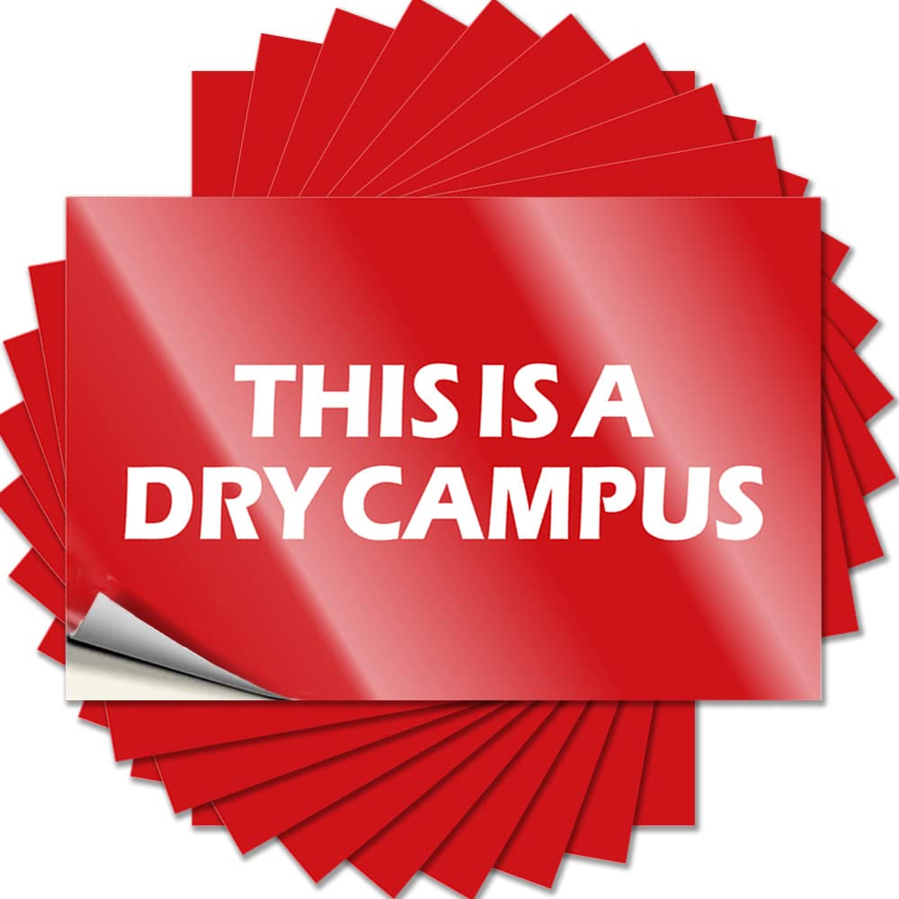 Sticker & This is A Dry Campus Teacher Bulk Stick-on for Whimsy Wall Decor - Man Cave Signs Men(8X12CM-5Pcs)