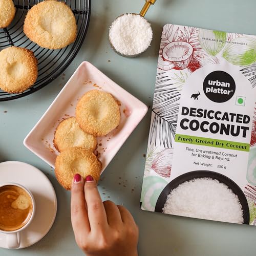 Image of Urban Platter Desiccated Coconut, 250g (Unsweetened and Finely Grated, Ideal for Baking & Confectionery)