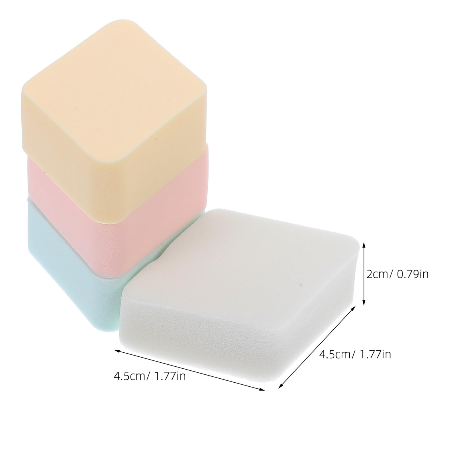 Healvian 12 Pcs Rhombus Shaped Cosmetic Powder Versatile Makeup Applicators for Foundation Blusher Powder Skin Tone