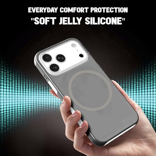 Image of Kratos Soft Silicone Case Cover Compatible with iPhone 17 Pro Max - Everyday Comfort Protection, Wireless Magnetic Charging Case with Raised Edge Camera & Screen Protection, Shock-Resistant Design