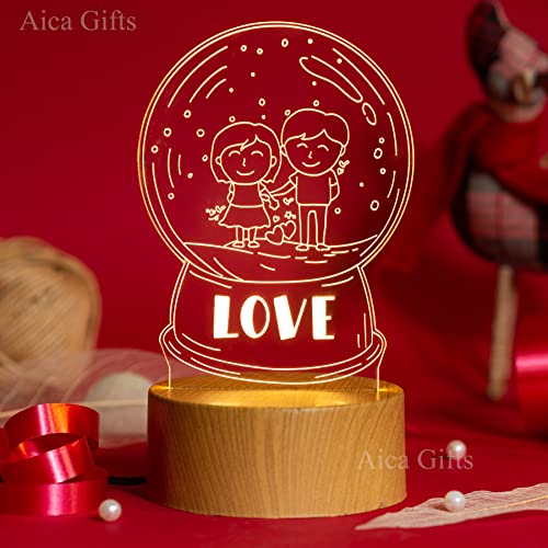 Aica Gifts Dome Showpiece LED LAMP. Valentines Day Gift. Valentines day