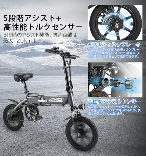 Vigobik 電動アシスト自転車 折り畳み自転車 14インチ の商品画像 2