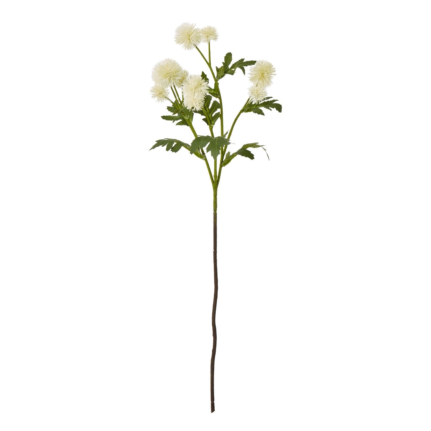Hill Interiors Globe Thistle Spray Artificial Flower (One Size) (Cream)