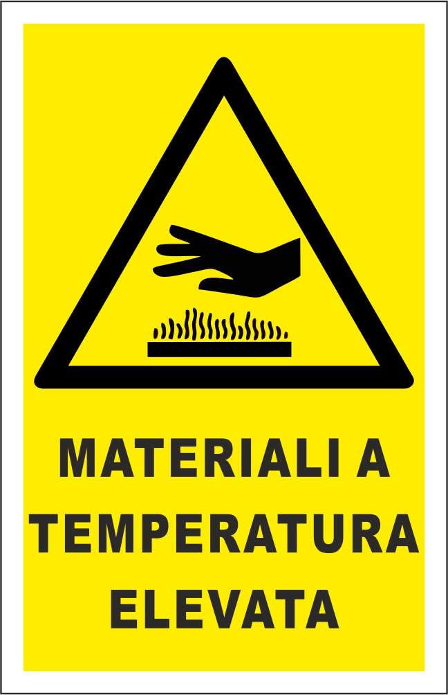 M-ITALY CARTELLO SEGNALETICO - PERICOLO ALTA TENSIONE - Adesivo Extra Resistente, Pannello in Forex, Pannello In Alluminio (20x31, Alluminio