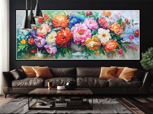 Peinture par numéro adulte grand format pivoines pour surmonter le stress quotidien
