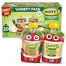 Mott's No Sugar Added Applesauce Variety Pack, 3.2 Oz Clear Pouches, 20 Pack