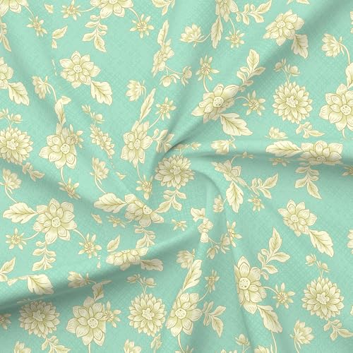 Image of Layers 100% Cotton Bedsheet for King Size Bed | Lumina Floret Collection | 144 TC Soft & Breathable | Printed with 2 Pillow Covers | Wrinkle Free & Colorfast | 3 Piece Bedding Set - Blue