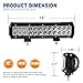YITAMOTOR Led Light Bar ,12 inches 72W LED Light Bar Spot Flood Combo Led Driving Light Waterproof for Jeep off road Van Camper Wagon ATV AWD SUV 4WD 4x4 Pickup Van Off-road
