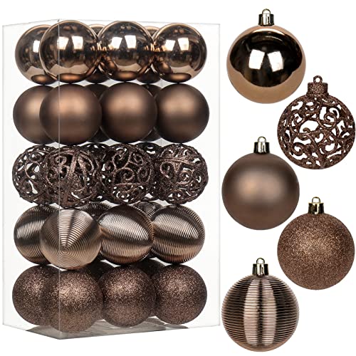 6CM Weihnachtskugeln Ornamente Glitze, 30 PCS bruchsicher Weihnachten...