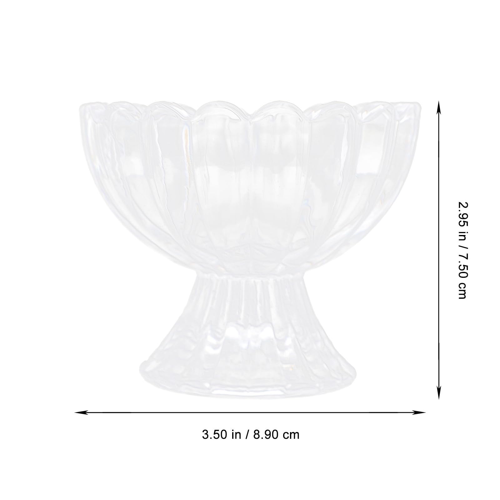 ifundom 6 Piezas Vaso de Postre de Vidrio Transparente 120ml