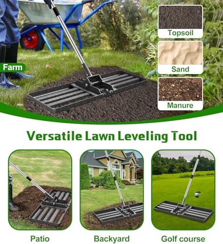 Lawn Leveling Rake 30"x10" - image 4