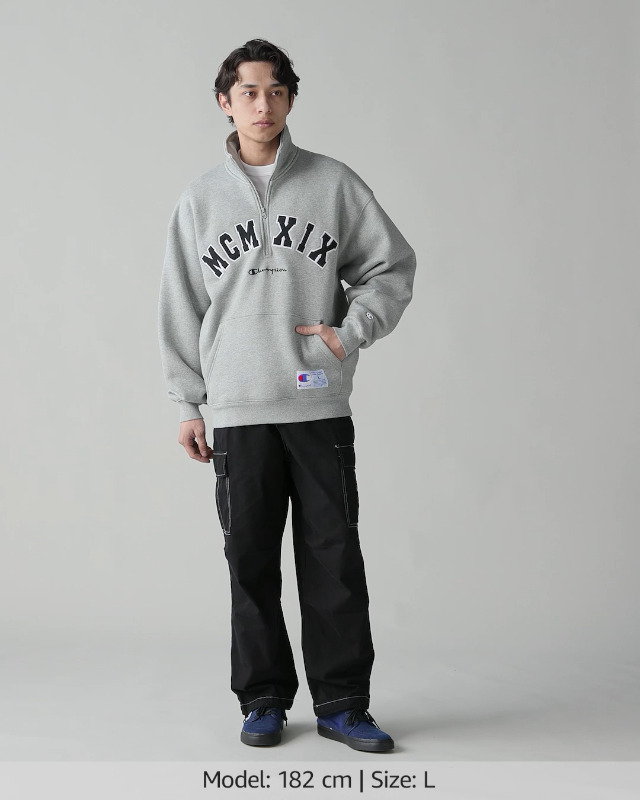 Amazon.co.jp: スウェット 長袖 COTTON USA LooseFit 刺繍 スクリプト