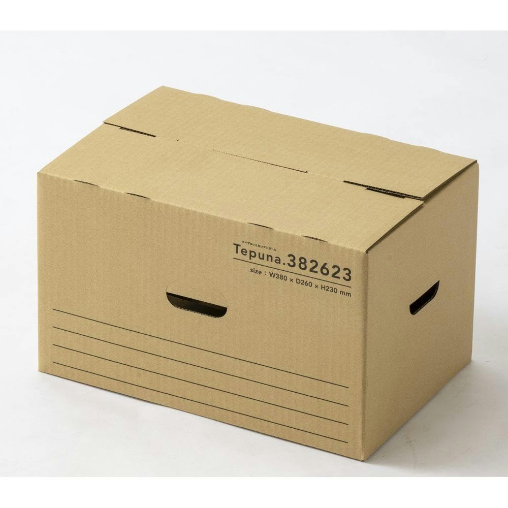 Amazon.co.jp: カインズ(CAINZ) テープのいらないダンボール Tepuna 38