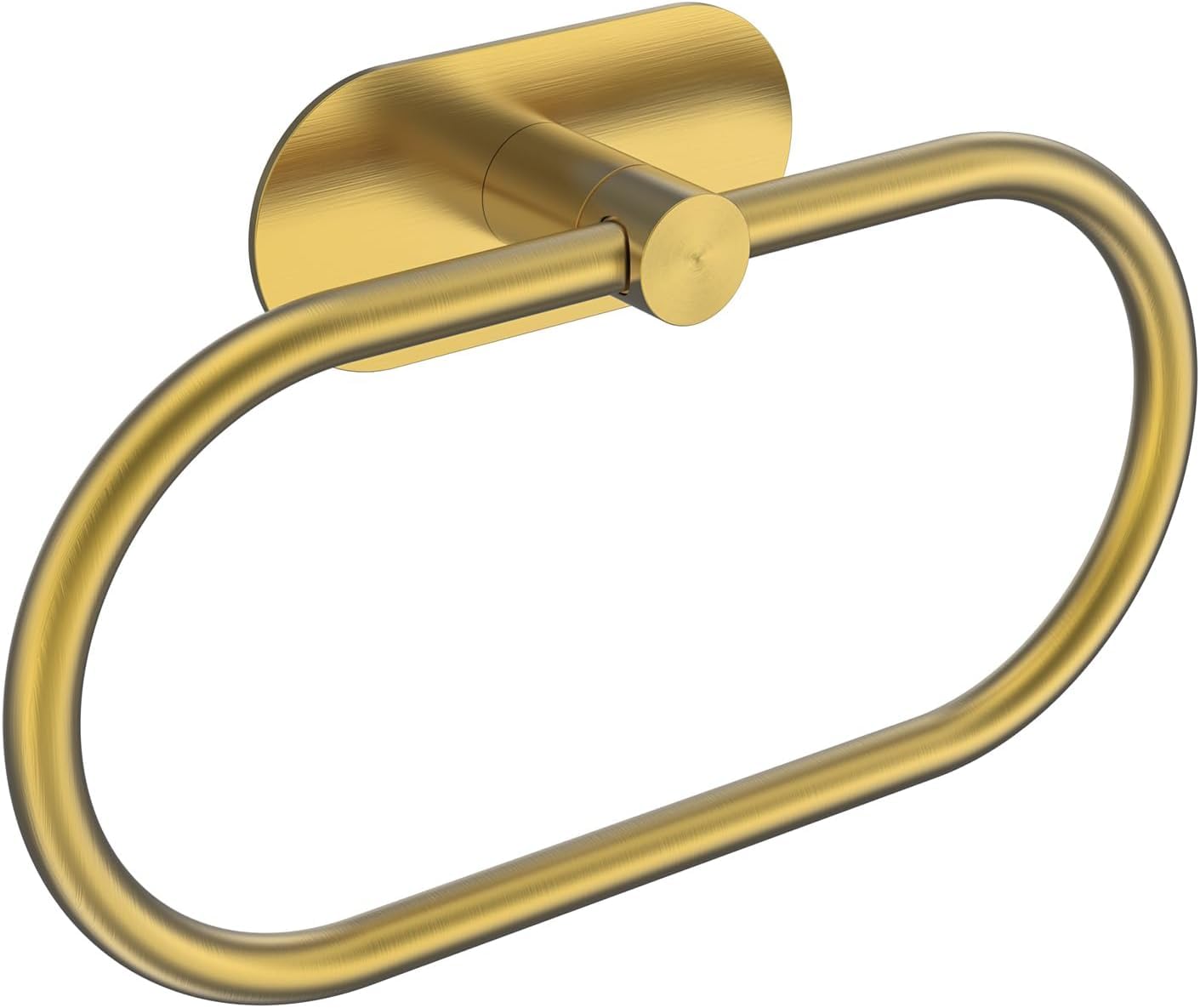 Oslen Self Adhesive Towel Holder for Bathroom Gold Finish No Drill Hand Towel Ring Stainless Steel and Zinc Alloy Self Adhesive Towel Hanger for Bath, Kitchen 1