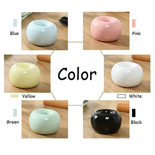 Jaswass Set Of 6 Mini Ceramic Toothbrush Holder Cute Tooth Brush Stand Small Storage Organizer For Bathroom Vanity Countertops #TOP2