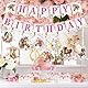 Dncvb Pferde Geburtstagsdeko Party Hängende Wirbel Pferde Girlande Kindergeburtstag Rosa Geburtstagsdeko Mädchen Pferd Happy Birthday Banner Deko Spiralen Geburtstag für Mädchen
