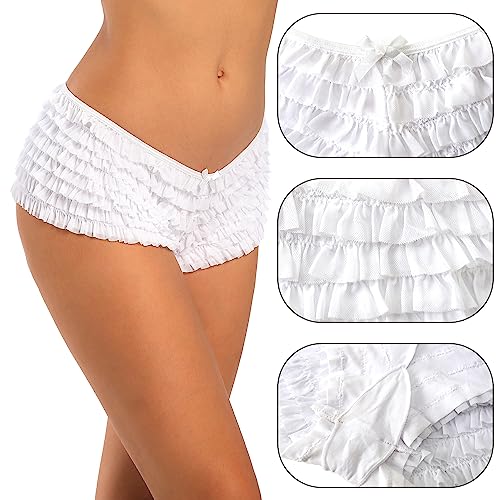 Ropa interior sexy de malla SHARICCA con elegantes volantes para mujer 4