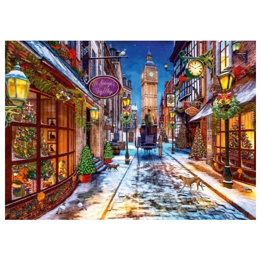 Ravensburger - Christmastime - 1000 Piece Jigsaw Puzzle - Dazzling Turn of The Century London City Scene in Stunning Detail - Premium Quality - Ages 12+