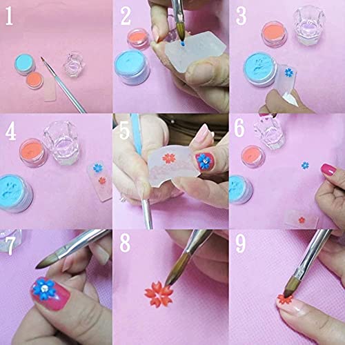 Warm Girl Acryl Nail Kit Poeder en Acryl Vloeibare Set, 3 Kleuren Roze Wit Clear Nail Poeder Kit voor Nail Extension… - Afbeelding 8