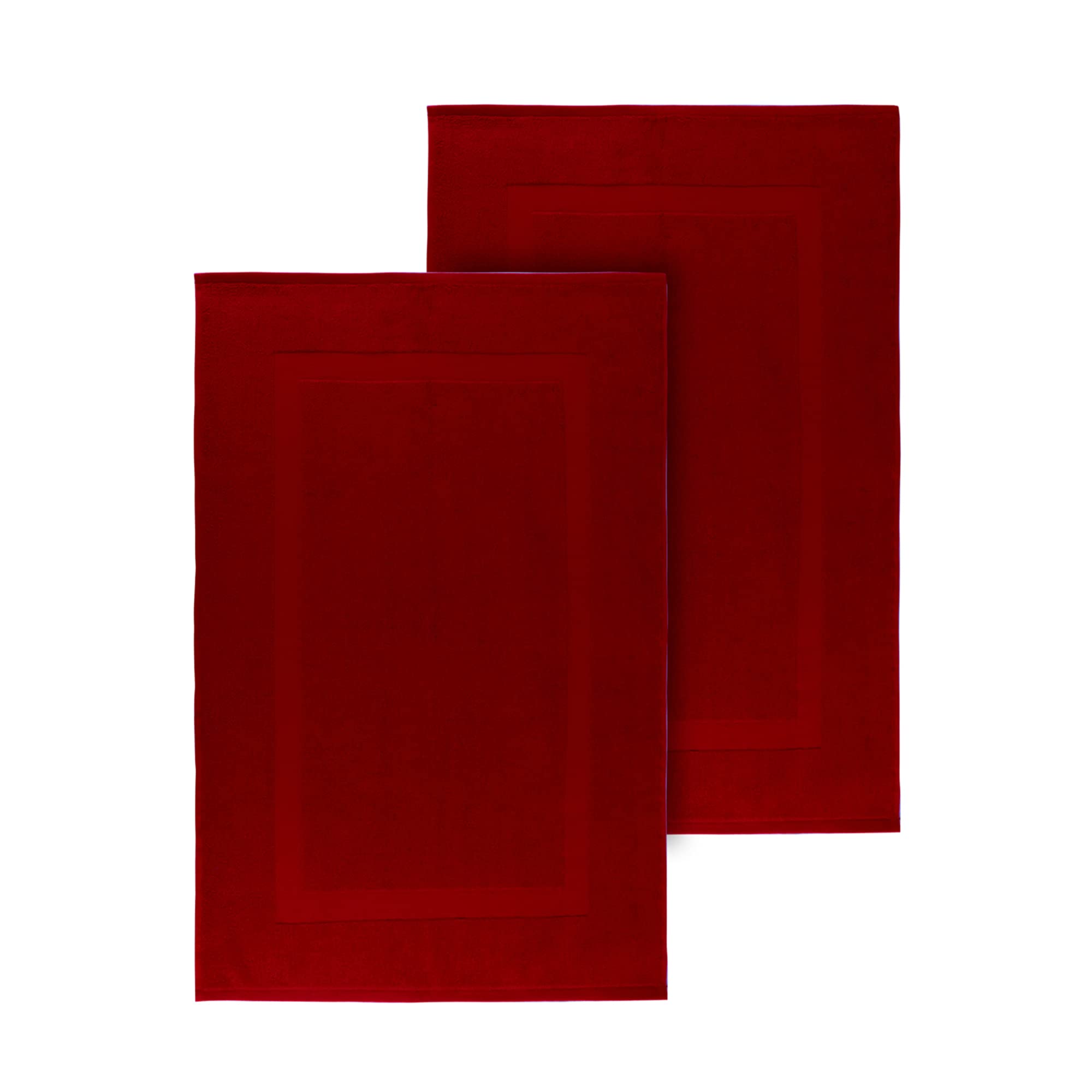 TRIDENT Bath Mat, 800 GSM, Soft and Extra Absorbent, Machine Washable, 20" x 31", 100% Cotton, Perfect Plush Carpet Mats for Tub, Shower, Door and Bath Room, Soft and Plush (Crimson Red)
