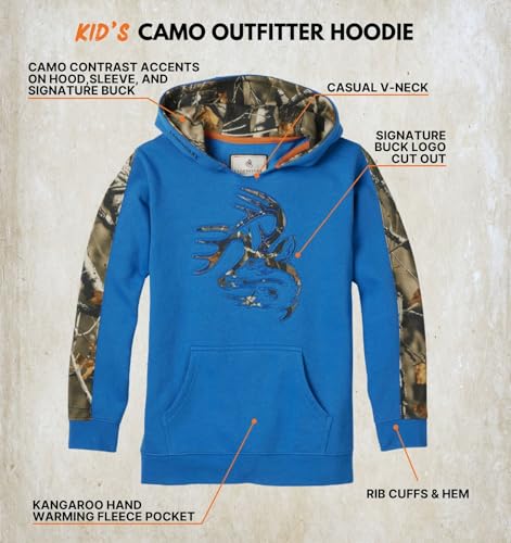 Image of Legendary Whitetails Kids' Pullover Hoodie Camo Sweatshirt Comfy V-neck Design