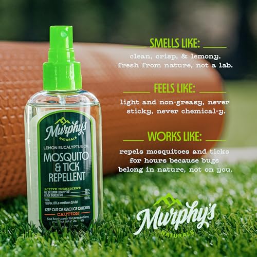murphy39s naturals mosquito amp tick bug repellent spray oil of lemon eucalyptus for skin  outdoor gear deet-free 4 ounce pump 2-pack