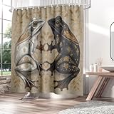 Measuring 72x72 inches, this Genie Bathroom Shower Curtain provides ample coverage for standard-sized showers and bathtubs, ensuring privacy and style. Add a touch of mystery to your bathroom with this Witchy Dark Shower Curtain featuring a vintage b...