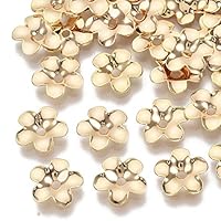 Coupelles fleurs 8mm en zamak doré pour intercaler entre des perles