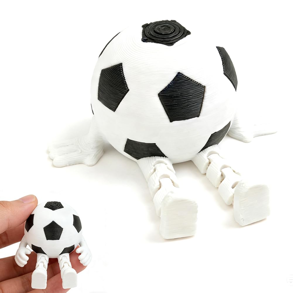 HATFRYF Football Figurine, 3D-Printed Soccer Models, Soccer Party Decorations, Football Gifts, The World Cup-themed Accessories, Suitable for Toddler Kids Bedroom Home Office Decor