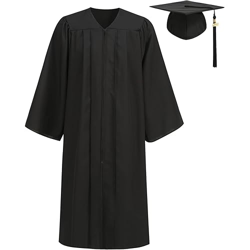 yolsun Matte Graduation Cap Gown 2024 Set with Tassel for College High School Graduates