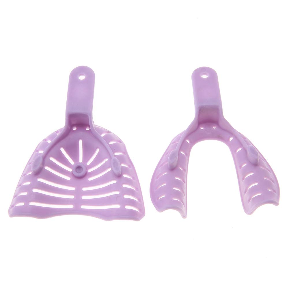 6 bandejas dentales, bandeja de impresión dental de plástico, bandejas de impresión, soporte de materiales para dientes, color aleatorio mixto