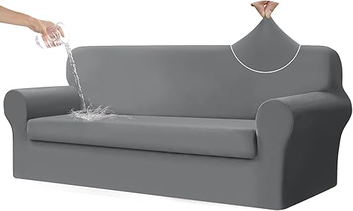HDCAXKJ Fundas de sofá 100 % impermeables para sofá de 3 cojines, fundas elásticas y lavables para sofá de 3 asientos, funda mágica para sofá de 3