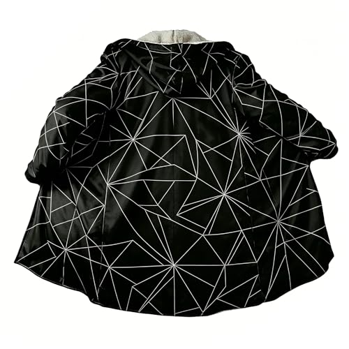 Image of Viking Mythology Mens Hooded Cloak Nordic Faux Cashmere Hoodie Winter Warmer Overcoat Mid-Length Parka Jacket