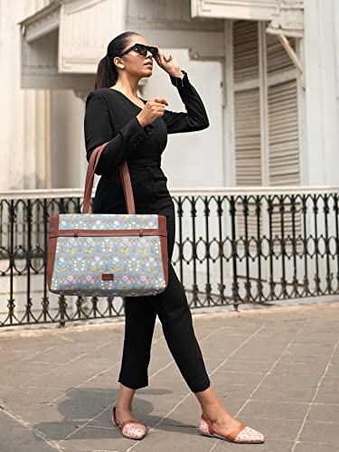 Image of ZOUK Urban Escape Bag | Stylish Vegan with Laptop Compartment, Trolley Sleeve & Anti-Theft Pocket |