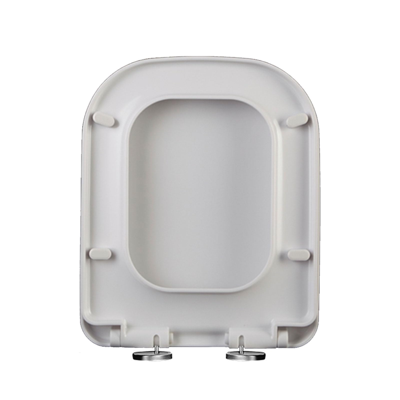 Giural One Color White Toilet Seat Square Soft Close Toilet Seat, Quick Release Square Toilet Seat, White,360 * 450Mm