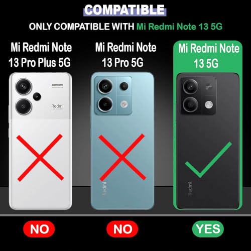 Image of amazon basics Kickstand Mobile Cover (360 Rotating Ring Holder) for Mi Redmi Note 13 5G (Black)