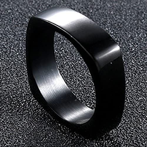 Jude Jewelers Stainless Steel Square Shaped Classic Simple Plain Wedding Band Ring3