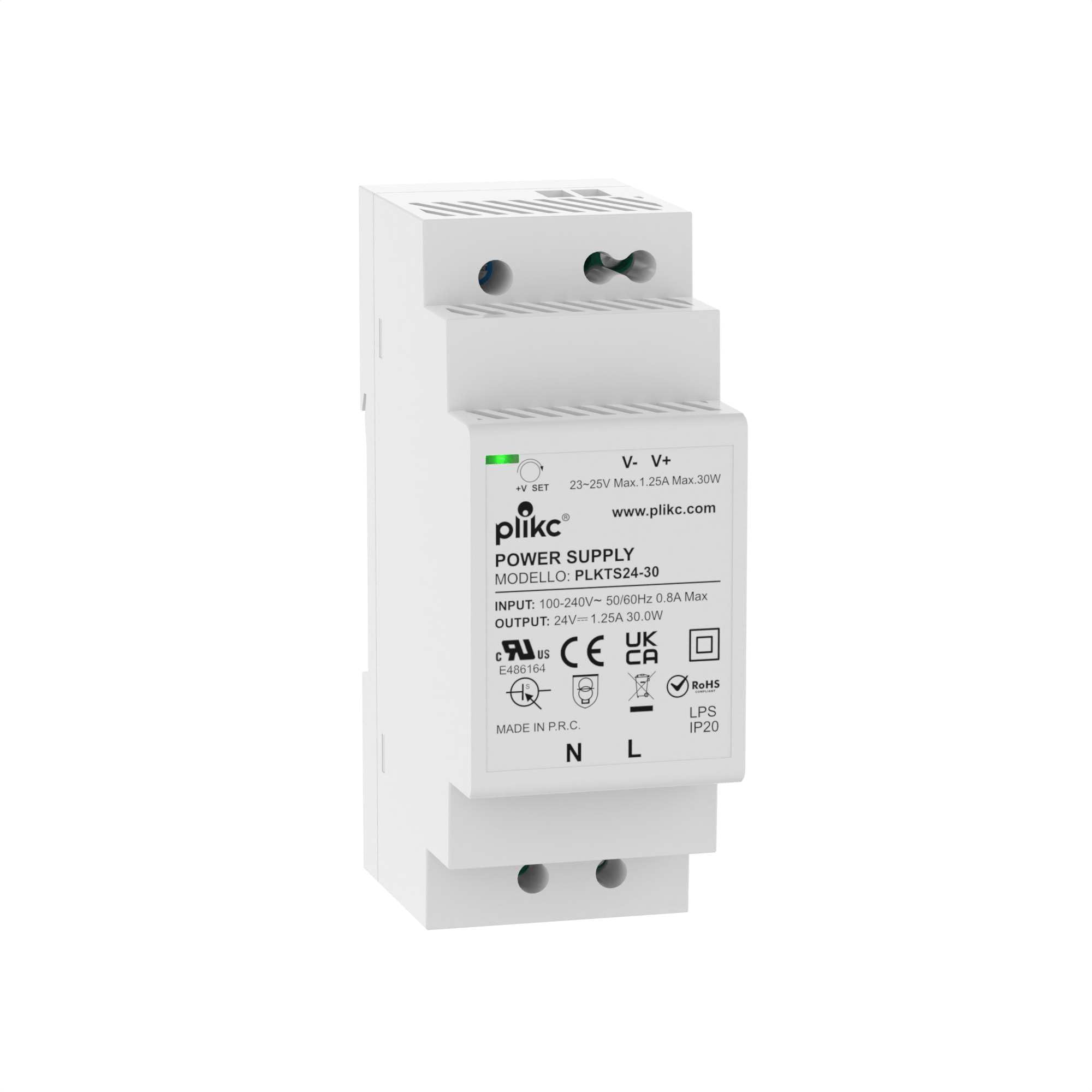 Plikc - Alimentation à découpage modulaire tension réglable (24 Vdc -1,25 A - 30 W)