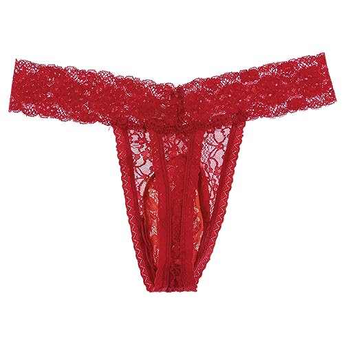 Men's Lace Sissy Pouch Panties Hipster Panty Thongs G String Bikini Briefs Lingerie Underwear T Back4