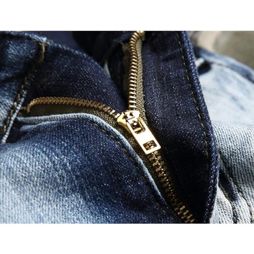 Mens Patchwork Camouflage Jeans Straight Patches Biker Denim Pants Relaxed Fit Vintage Pocketed Jean4