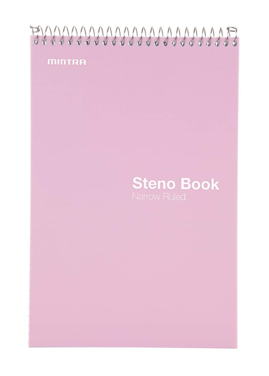 Mintra Office Steno Books (Pastel (lot de 2) 8pk, étroit ligné)