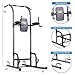 Body Champ Multi-Function Pull Up Bar, Exercise Equipment, Home Gym Power Tower, Power Station for Pull Ups, Push Ups, Vertical Knee and Leg Raises and Dip Stand, VKR1010, Grey, One Size