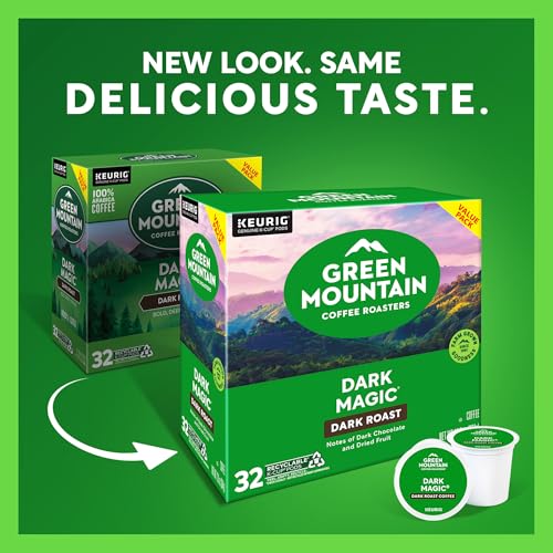 Green Mountain Coffee Roaster Dark Magic Keurig Single-Serve K-Cup Pods, Dark Roast Coffee, 32 Count